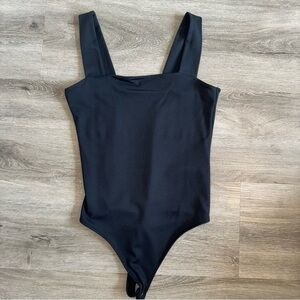 Abercrombie and Fitch Soft A&F Collection Black Square Neck Bodysuit